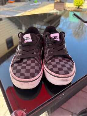 Vans Kids Checkerboard Low-Top Sneakers - Black & white Trim